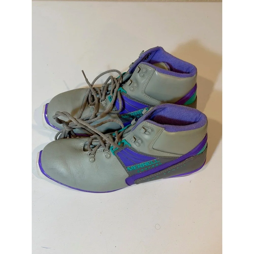 Vtg Merrell Control SNS Profil Cross Country Ski Boots Men 10‎ Gray Thinsulate